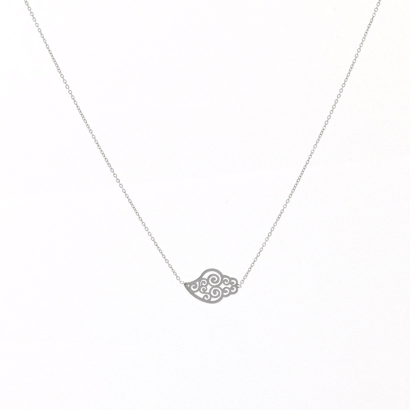 Collier en acier avec coração de viana