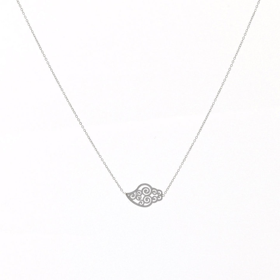Collier en acier avec coração de viana