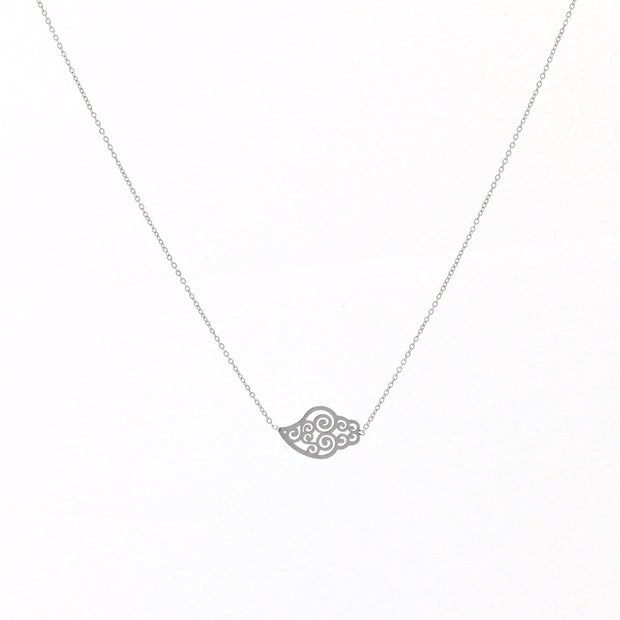Collier en acier avec coração de viana