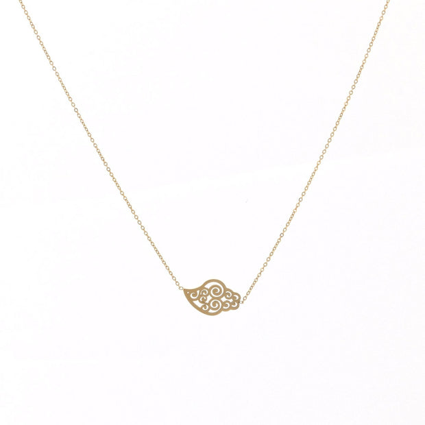 Collier en acier avec coração de viana