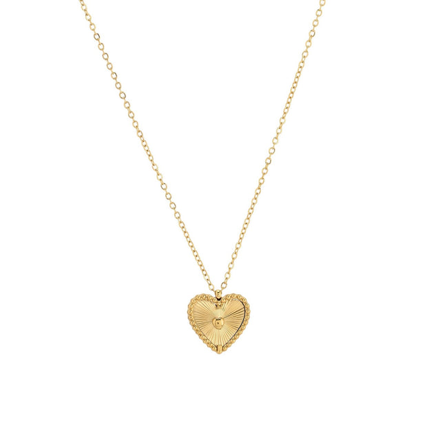 Collier en acier coeur texture