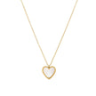 Collier en acier coeur texture et nacre