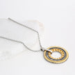 Collier en acier bicolore avec zirconias