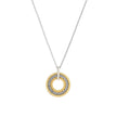 Collier en acier bicolore avec zirconias