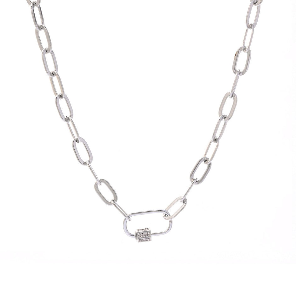 Collier avec fermoir en brillants