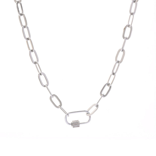 Collier avec fermoir en brillants