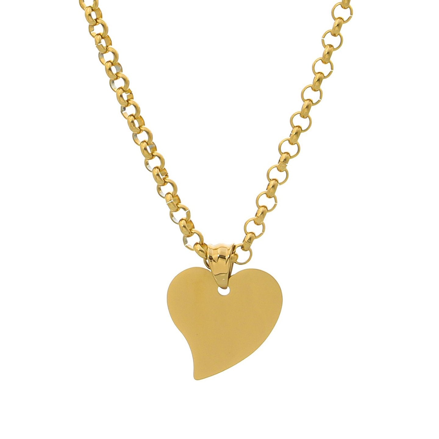 Collier en acier à cœur lisse
