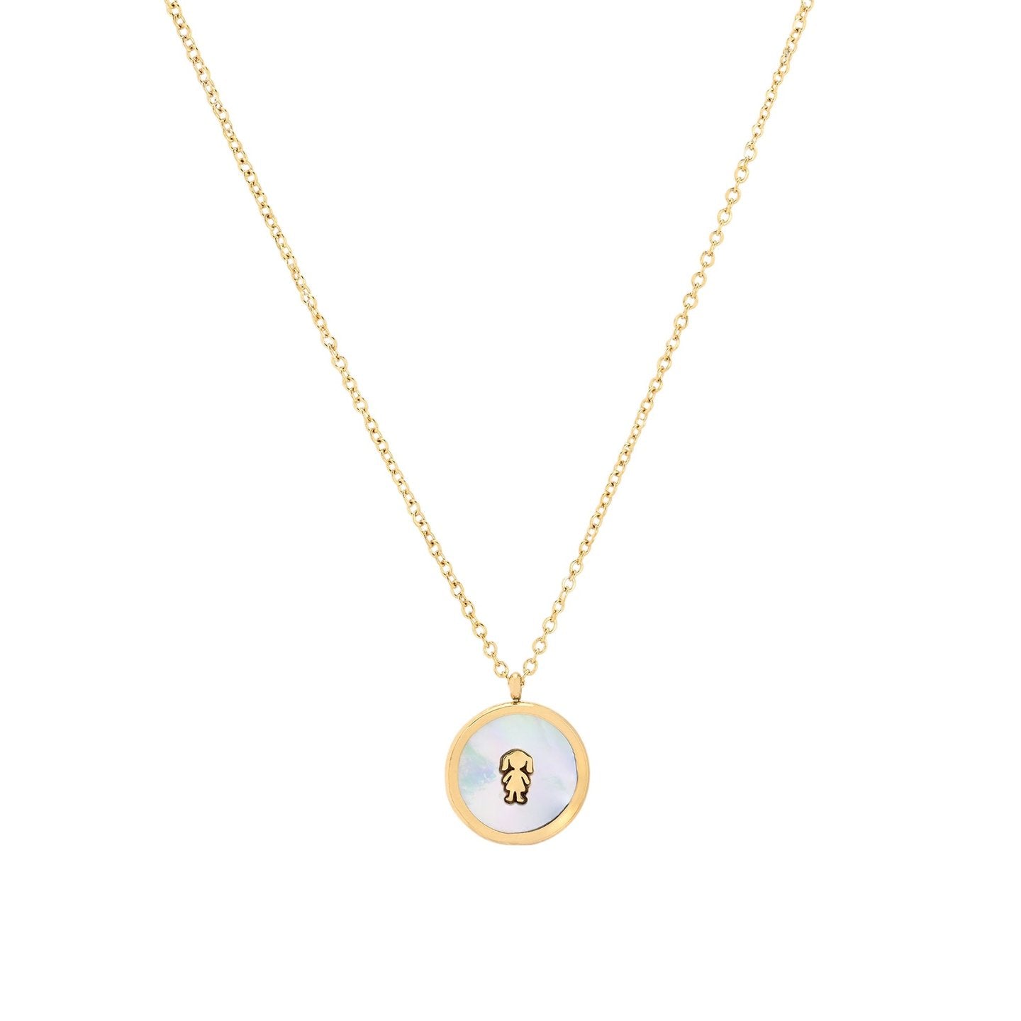 Collier acier fille