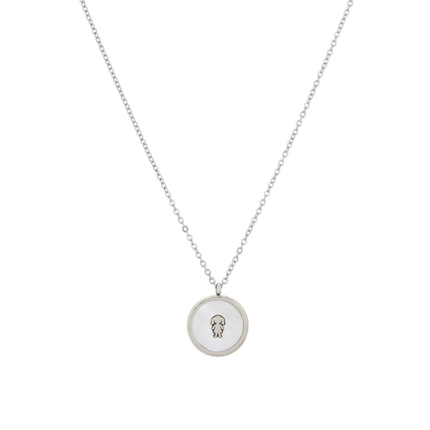 Collier acier fille