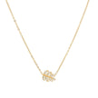 Collier Alba avec feuille et zircones
