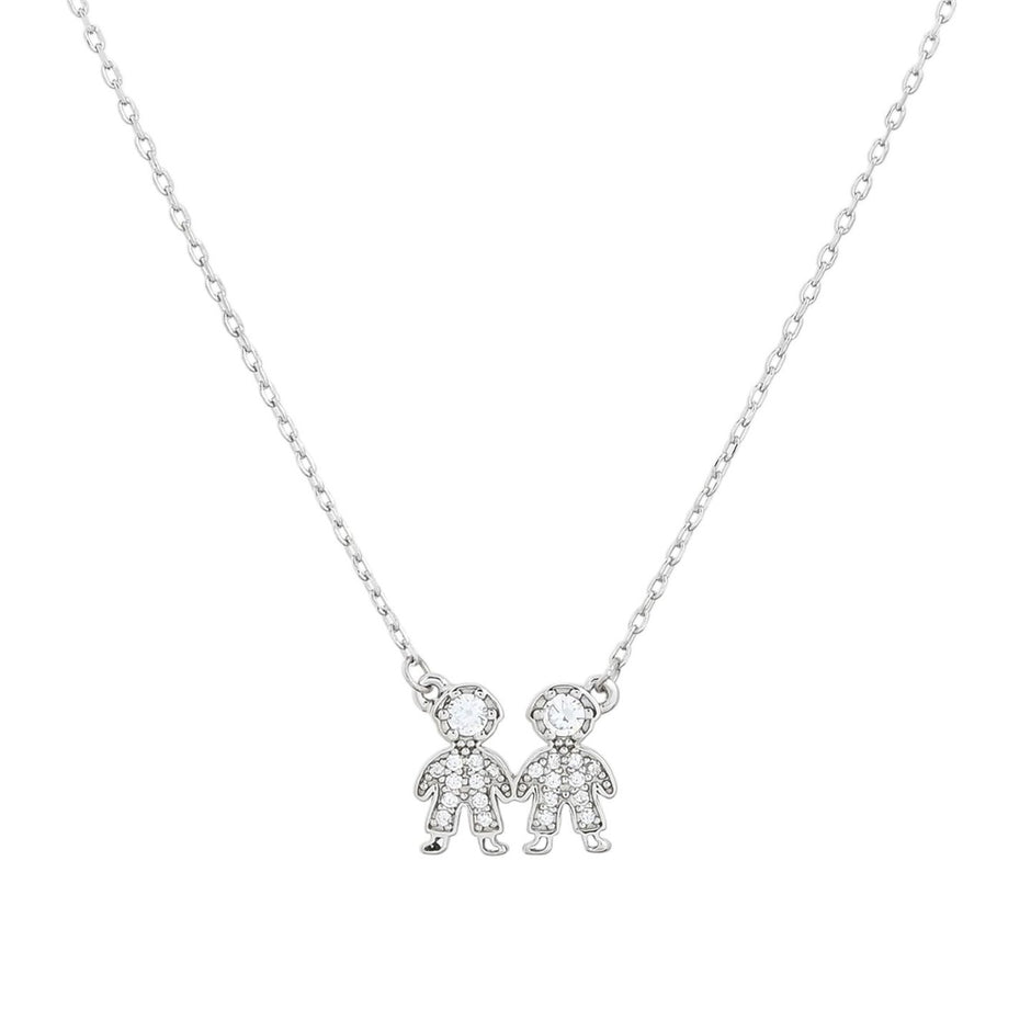 Collier S925 deux garçons