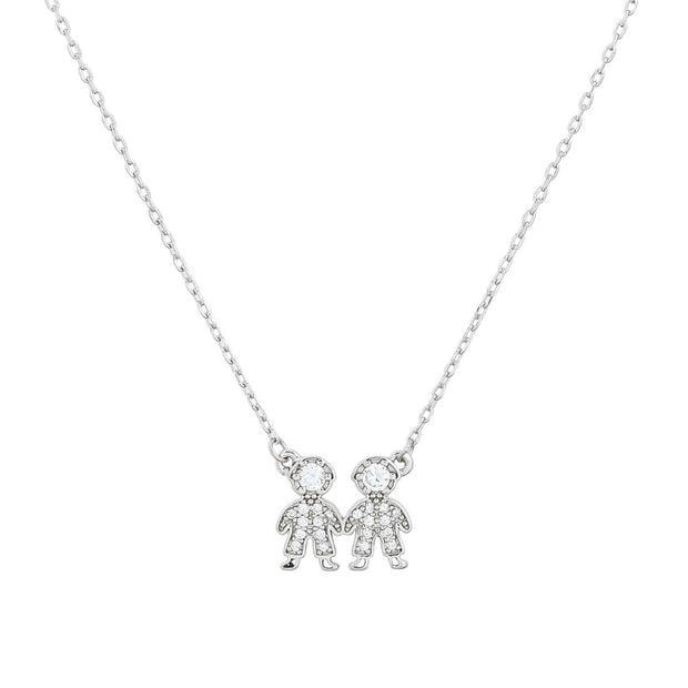 Collier S925 deux garçons
