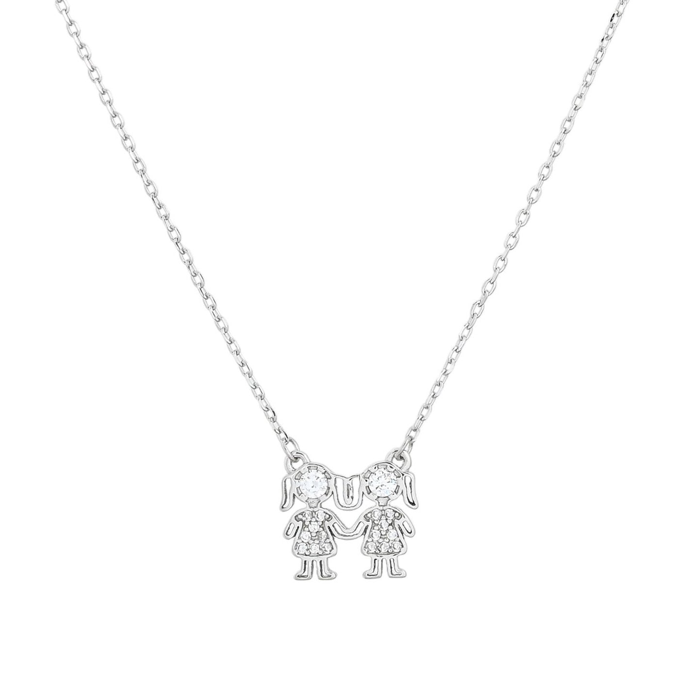 Collier S925 deux filles