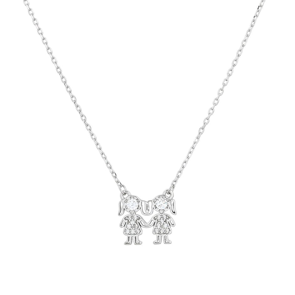 Collier S925 deux filles