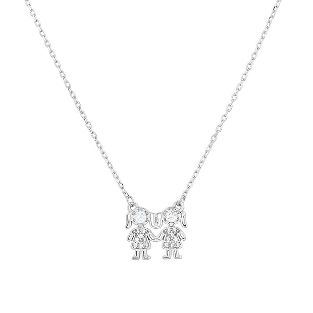 Collier S925 deux filles