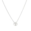 Collier en acier croix avec brilliantes