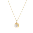 Collier en acier carré géométrique