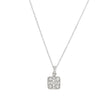 Collier en acier carré géométrique