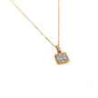Collier en acier carré géométrique