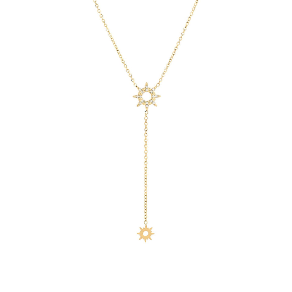 Collier en acier suspendu soleil