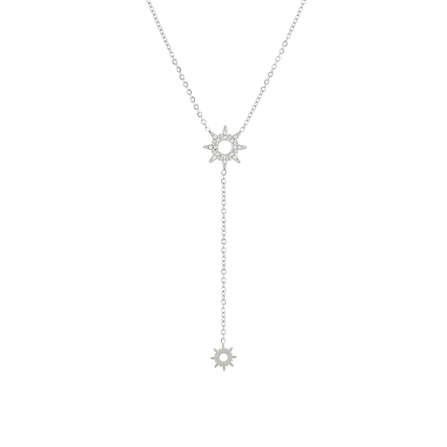 Collier en acier suspendu soleil