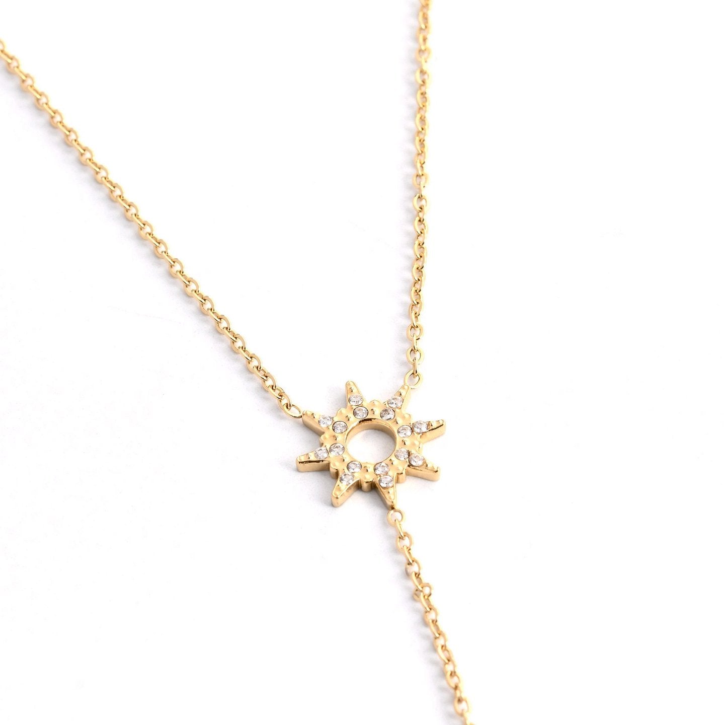 Collier en acier suspendu soleil