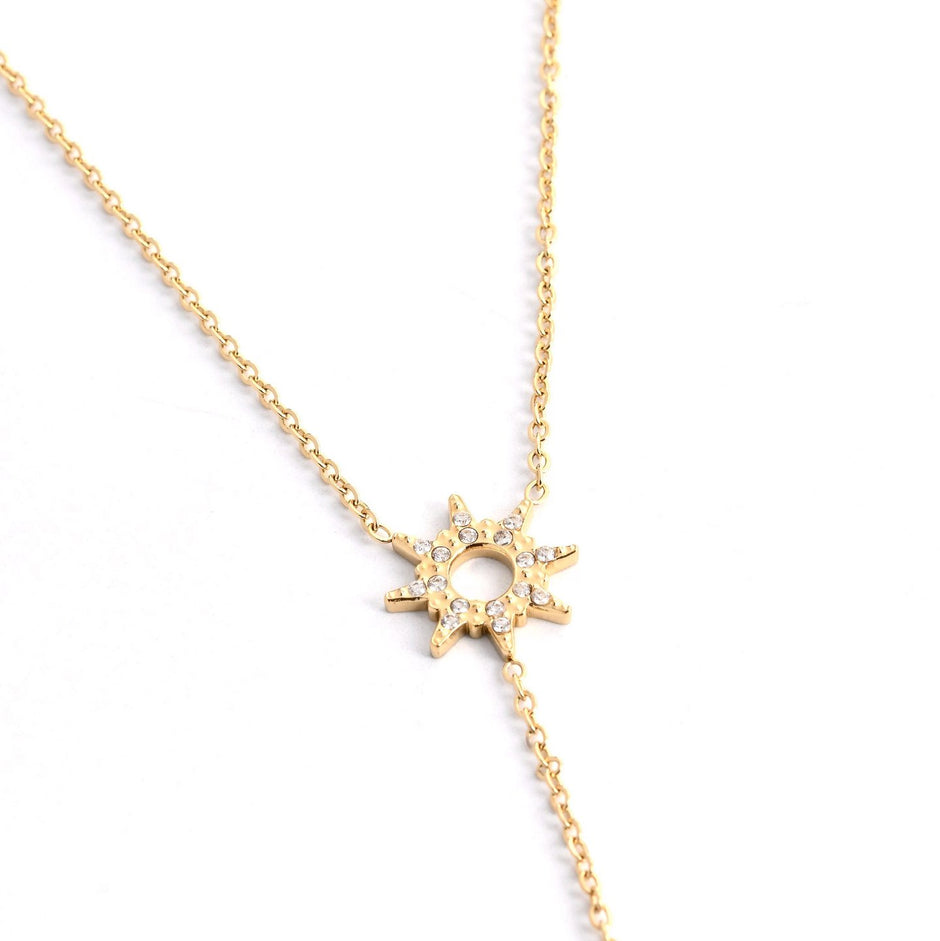 Collier en acier suspendu soleil