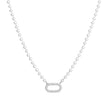 Collier en acier perles et brillantes