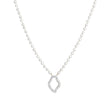 Collier en acier perles et coração de viana