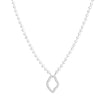 Collier en acier perles et coração de viana