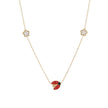 Collier en acier long coccinelle