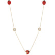 Collier en acier long coccinelle