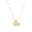 Collier en acier papillon et brillant