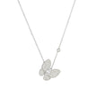 Collier en acier papillon et brillant
