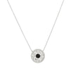 Collier en acier texture et pierre