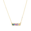 Collier en acier zircones coloré