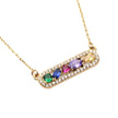 Collier en acier zircones coloré