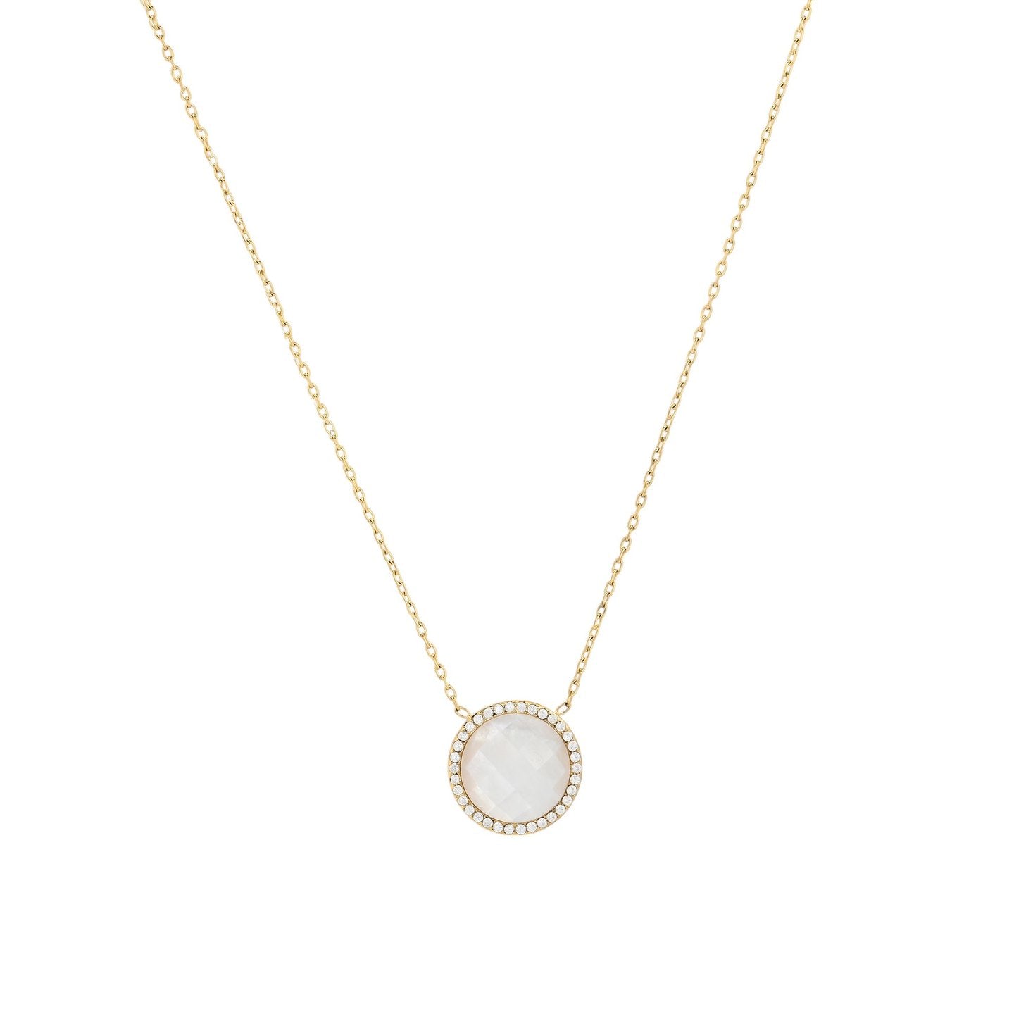 Collier en acier pierre naturelle rond