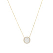 Collier en acier pierre naturelle rond