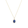 Collier en acier pierre naturelle ovale