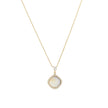 Collier en acier pierre naturelle géométrique