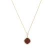 Collier en acier pierre naturelle géométrique