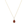 Collier en acier pierre naturelle goutte