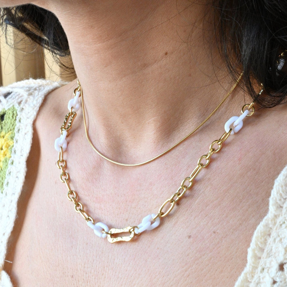 Collier d'acier chaîne à liens