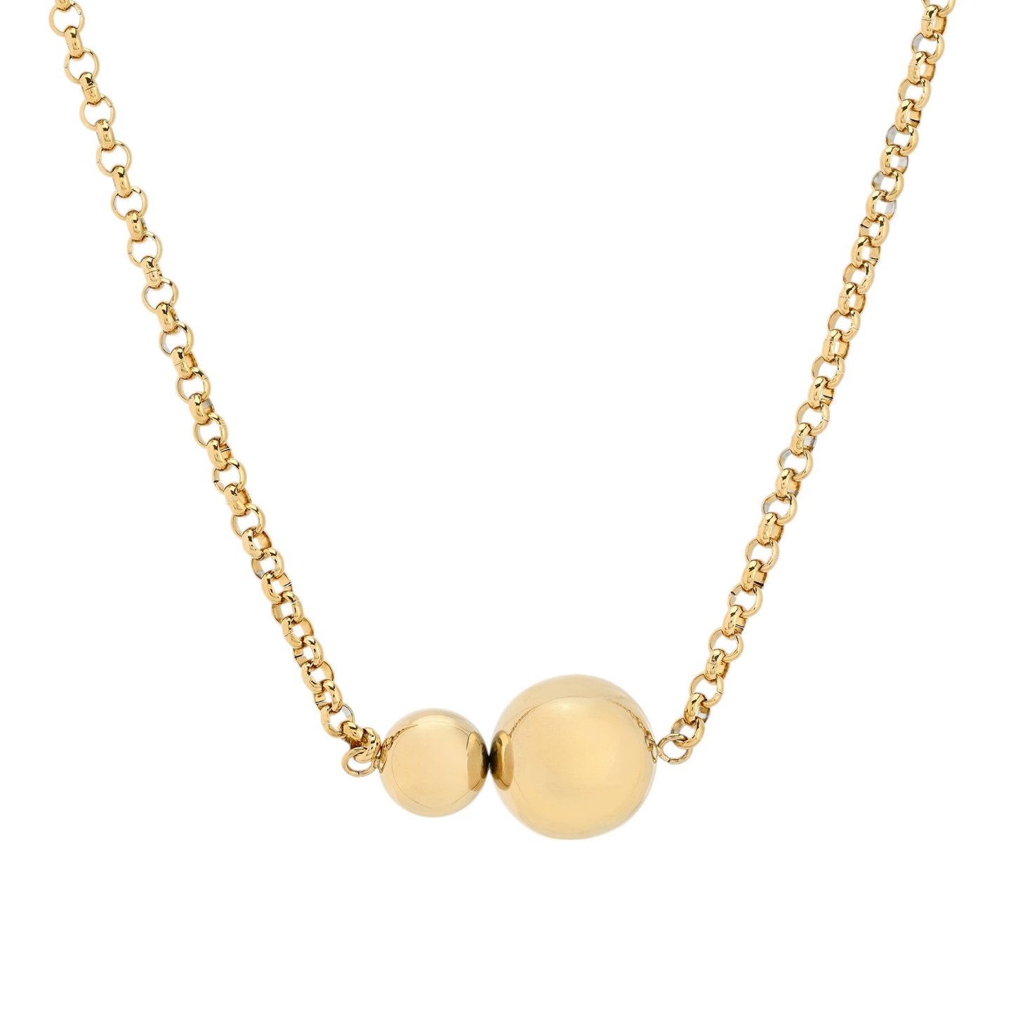 Collier acier avec boules