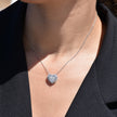 Collier en forme de cœur avec zircones