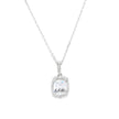 Collier rectangulaire avec pierre de couleur