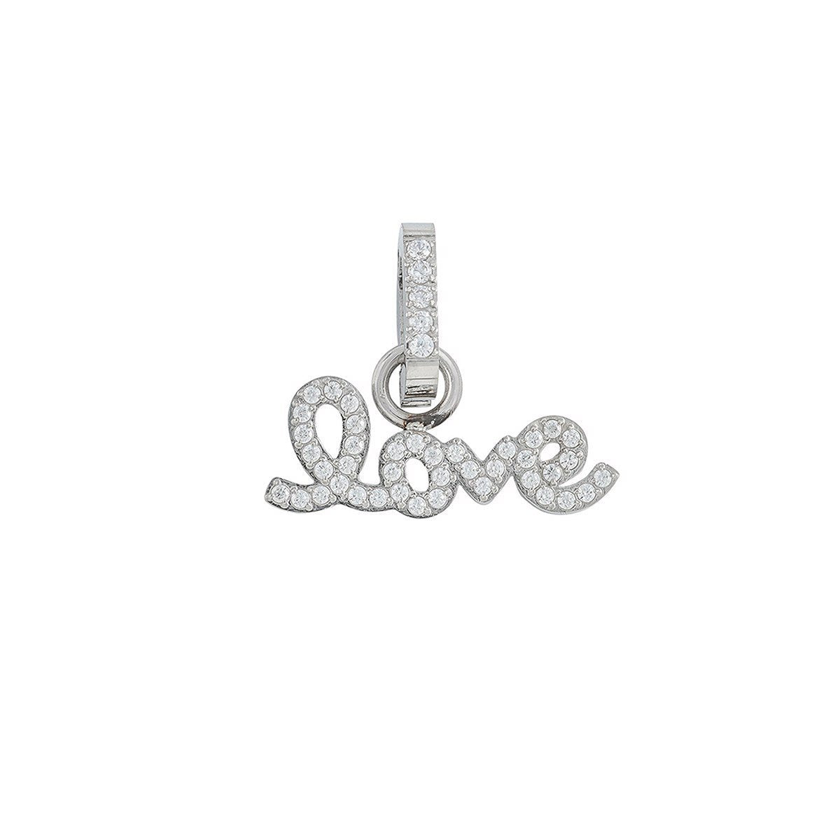 Charm Pendent love avec zirconia