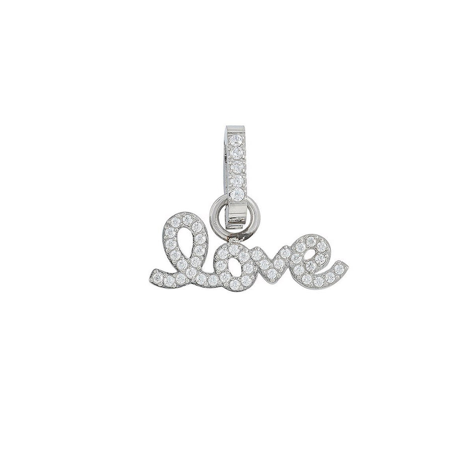 Charm Pendent love avec zirconia