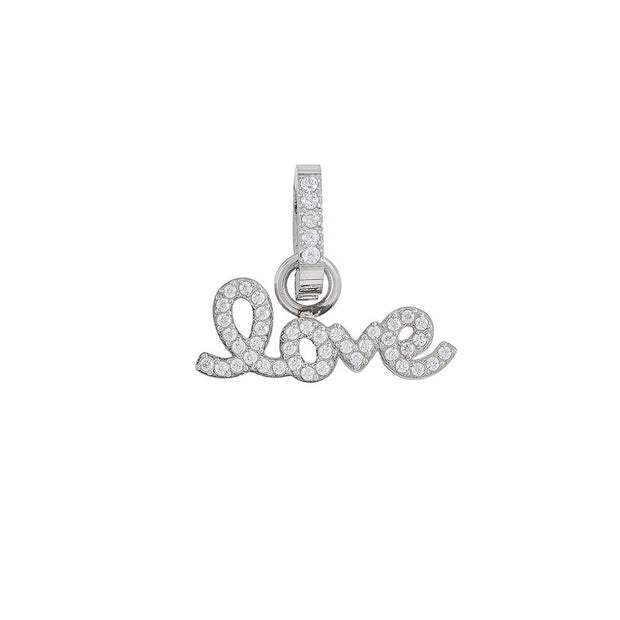 Charm Pendent love avec zirconia